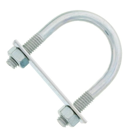 Chicago Hardware Zinc Plated Round Bend U-Bolts with Plate