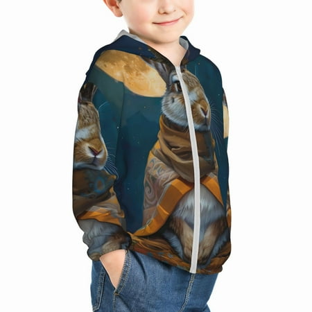 Uemuo Moon Night Sky Cute Rabbit Pattern Rash Guard for Boys Girls Long Sleeve Swim Shirts UPF 50+ UV Sun Protection Hooded Fishing Shirt with Pocket for Kid-5 Years
Uemuo Moon Night Sky Cute Rabbit Pattern Rash Guard for Boys Girls Long Sleeve Swim Shirts UPF 50+ UV Sun Protection Hooded Fishing Shirt with Pocket for Kid-5 Years