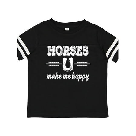 Inktastic Horses Make Me Happy Gift Toddler Boy or Toddler Girl T-Shirt