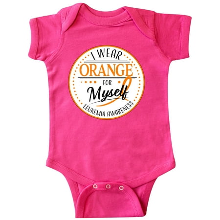Inktastic I Wear Orange for Myself- Leukemia Awareness Gift Baby Boy or Baby Girl Bodysuit