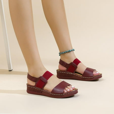 Shldybc Wedge Sandals for Women Summer Women Thick Bottom Slope Heel Shoes Beach Roman Casual Slippers Sandals Summer Savings Clearance
Shldybc Wedge Sandals for Women Summer Women Thick Bottom Slope Heel Shoes Beach Roman Casual Slippers Sandals Summer Savings Clearance