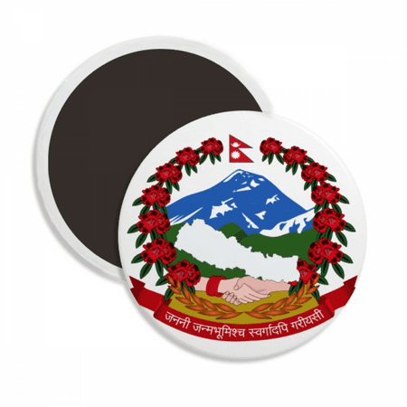 Nepal Asia National Emblem Round Ceracs Fridge Magnet Keepsake Decoration
