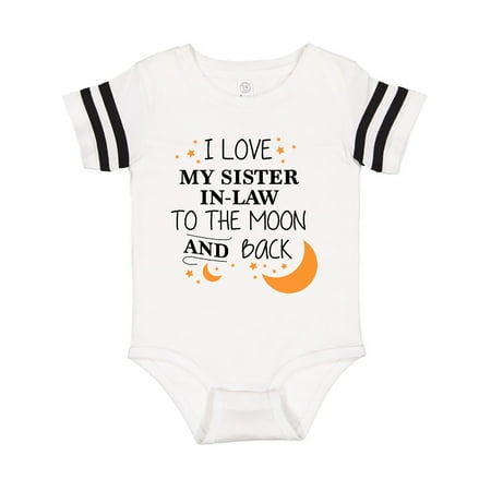 Inktastic I Love My Sister In Law To The Moon and Back Gift Baby Boy or Baby Girl Bodysuit
Inktastic I Love My Sister In Law To The Moon and Back Gift Baby Boy or Baby Girl Bodysuit