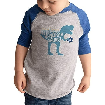 7 ate 9 Apparel Kids Happy Hanukkah Shirts - Dino Menorah - Dinosaur Menorahsaurus - Blue Shirt 12 Months
7 ate 9 Apparel Kids Happy Hanukkah Shirts - Dino Menorah - Dinosaur Menorahsaurus - Blue Shirt 12 Months