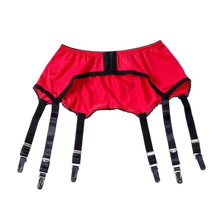 ABIDE Women s Nylon Garter Belt Ladies Sexy Thigh-Highs Stockings Suspender G-string Set