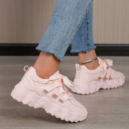 Thick Sole Solid Color Lace-up Sports Shoes For Women Breathable Ladies Dad Shoes Women‘s Casual Sneakers
Thick Sole Solid Color Lace-up Sports Shoes For Women Breathable Ladies Dad Shoes Women‘s Casual Sneakers