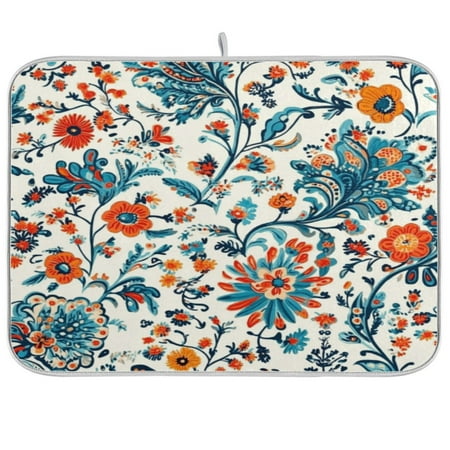 Dish Drying Mat 16 x 18 Highly Absorbent Microfiber for Dishes Utensils Minimalist Floral Pattern
Dish Drying Mat 16 x 18 Highly Absorbent Microfiber for Dishes Utensils Minimalist Floral Pattern