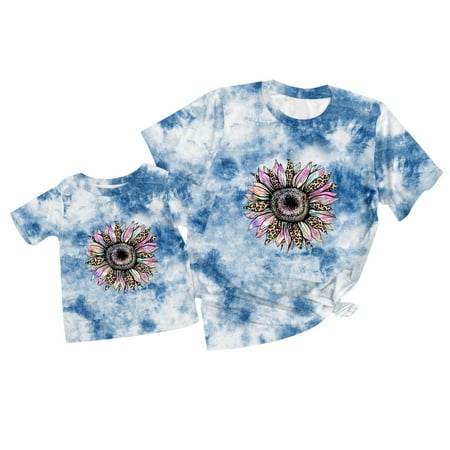 Youmylove Kid Casual Colorful Tie Dye Printed Round Neck Short Sleeve T-Shirt Parent And Child Top Party Nightwear
Youmylove Kid Casual Colorful Tie Dye Printed Round Neck Short Sleeve T-Shirt Parent And Child Top Party Nightwear