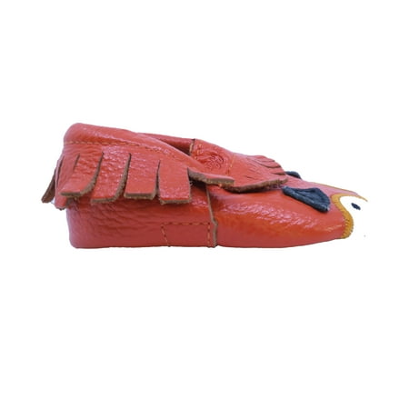 Pre-owned Itzy Ritzy Boys Orange | Fox Booties size: 0-6 Months