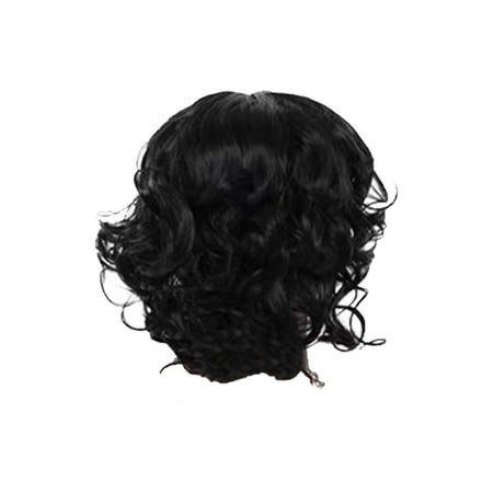 European and American Women s Popular Fashion Large Scalp Women s Short Curly Hair Fiber Headwear