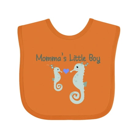 Inktastic Seahorse (momma s Little Boy) Gift Baby Boy Bib