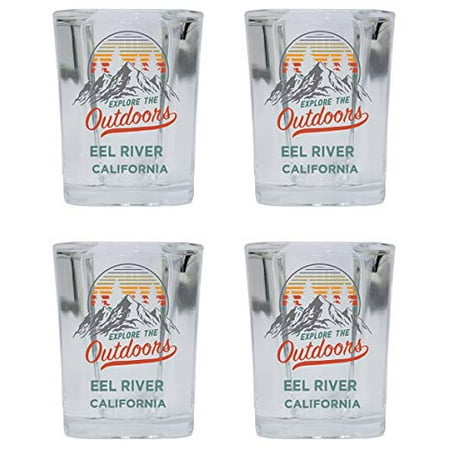 Eel River California Explore the Outdoors Souvenir 2 Ounce Square Base Liquor Shot Glass 4-Pack
Eel River California Explore the Outdoors Souvenir 2 Ounce Square Base Liquor Shot Glass 4-Pack