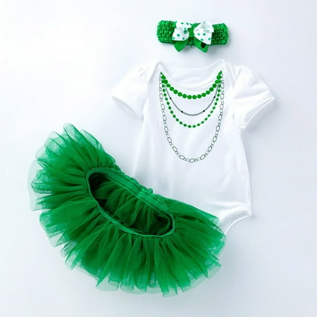 NIUREDLTD Baby Girls Print Spring Summer St. Patric.k s Day Short Sleeve Romper Bodysuit Skirts Headbands Set Clothes
NIUREDLTD Baby Girls Print Spring Summer St. Patric.k s Day Short Sleeve Romper Bodysuit Skirts Headbands Set Clothes