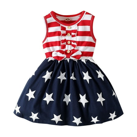Summer Dresses For Girls Toddler Kids Baby Summer Independence Day Print Striped Sleeveless Sun Dress
Summer Dresses For Girls Toddler Kids Baby Summer Independence Day Print Striped Sleeveless Sun Dress