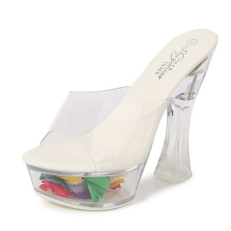 Women s Shoes Luminous Metal Buckle Chunky Heel Ultra High Heel Slippers Summer 10365 Series 14cm Heel 4cm Platform LFD
Women s Shoes Luminous Metal Buckle Chunky Heel Ultra High Heel Slippers Summer 10365 Series 14cm Heel 4cm Platform LFD