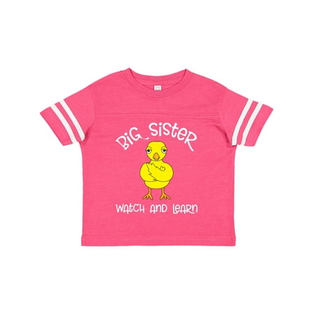 Inktastic Big Sister Chick White Text Gift Toddler Toddler Girl T-Shirt
