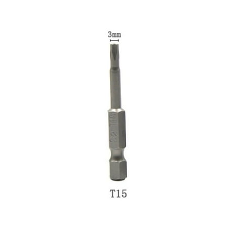 1pc 50mm 1/4\ Hex Shank Five-point Magnetic Torx Screwdriver Bit T10-T40