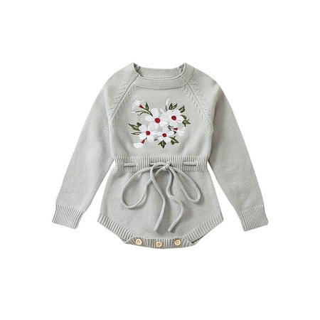 Lamuusaa Baby Girls Casual Sweater Romper Long Sleeve Floral Embroidery Drawstring Princess Clothes
Lamuusaa Baby Girls Casual Sweater Romper Long Sleeve Floral Embroidery Drawstring Princess Clothes
