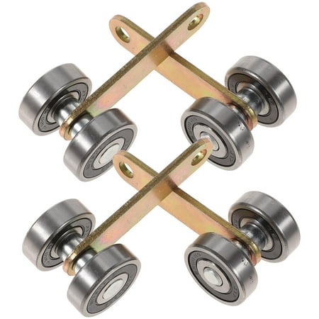 4pcs Lengthened 2 Wheels Trolley Assembly Sliding Cabinet Door Pulley Roller