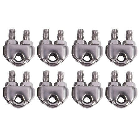 8Pcs Stainless Steel Cable Clip Saddle Clamp for Ropes 0.3cm 3mm Wire
8Pcs Stainless Steel Cable Clip Saddle Clamp for Ropes 0.3cm 3mm Wire