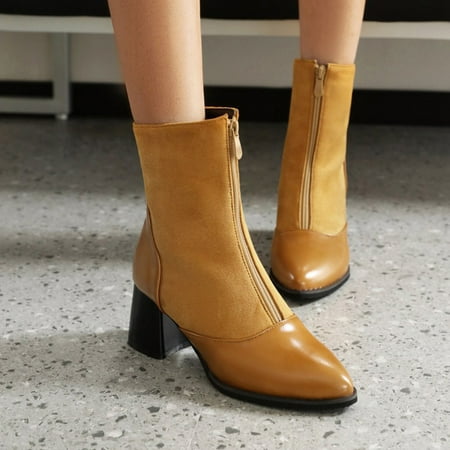 JNGSA Mid Calf Boots For Women Black Boots For Women Wide Calf Women S Winter Warm Leather Patchwork Suede Front Zipper High Heel Chunky Ankle Boots Boots Wide Calf
JNGSA Mid Calf Boots For Women Black Boots For Women Wide Calf Women S Winter Warm Leather Patchwork Suede Front Zipper High Heel Chunky Ankle Boots Boots Wide Calf