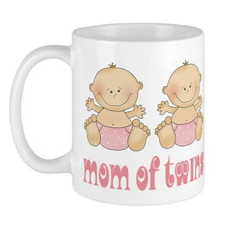 CafePress - Mom Of Twin Girls Mug - Ceramic Coffee Tea Novelty Mug Cup 11 oz