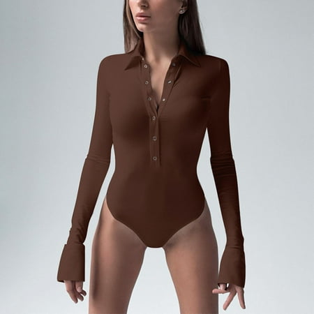 Aueoeo Bodysuit Shapewear Cute Bodysuits for Women Women s Long Sleeved Sexy Basics Versatile Solid Color Fashion Tight Fitting Cutout Jumpsuit
Aueoeo Bodysuit Shapewear Cute Bodysuits for Women Women s Long Sleeved Sexy Basics Versatile Solid Color Fashion Tight Fitting Cutout Jumpsuit