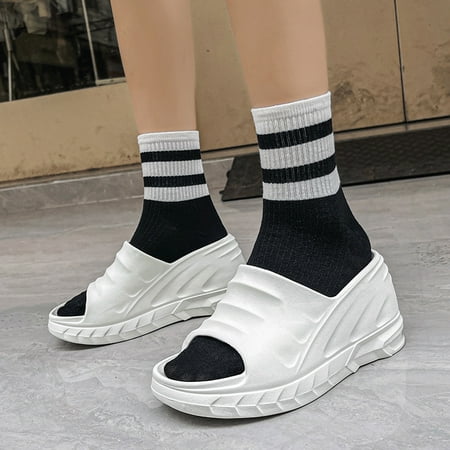 Women‘s Fashion Wedge Sandals Height Increased Open Toe Slides Solid Color Outdoor Comfy Slides
Women‘s Fashion Wedge Sandals Height Increased Open Toe Slides Solid Color Outdoor Comfy Slides