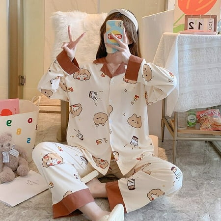 CoCopeaunt Cotton Pajamas Female Lapel 2 Pcs Pyjama Sets For Women Long-sleeved Sleepwear Suits Girls Fashion Casual Outerwear Night Suit
CoCopeaunt Cotton Pajamas Female Lapel 2 Pcs Pyjama Sets For Women Long-sleeved Sleepwear Suits Girls Fashion Casual Outerwear Night Suit