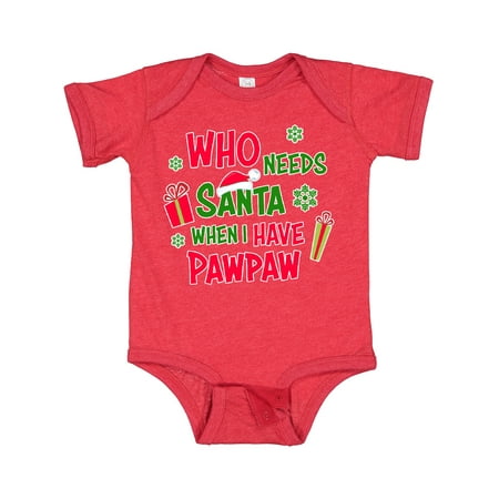 Inktastic Who Needs Santa when I Have Pawpaw Gift Baby Boy or Baby Girl Bodysuit
Inktastic Who Needs Santa when I Have Pawpaw Gift Baby Boy or Baby Girl Bodysuit