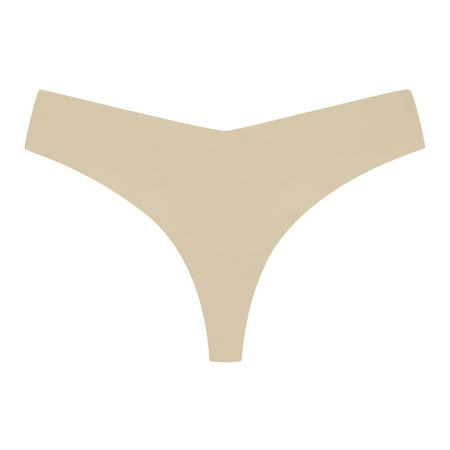 Kddylitq Women s Breathable Seamless Thong Panties Complexion L