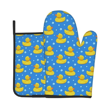 Tebeau Cute Yellow Rubber Ducks Print Oven Mitts and Pan Racks 2-Piece Set Kitchen Oven Mitts and Pan Racks Heat Resistant 500 °F for Baking and Cooking
Tebeau Cute Yellow Rubber Ducks Print Oven Mitts and Pan Racks 2-Piece Set Kitchen Oven Mitts and Pan Racks Heat Resistant 500 °F for Baking and Cooking