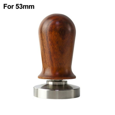 51/53/58mm Coffee Tamper Wooden Handle Stainless Steel Flat Base Hand Tamper