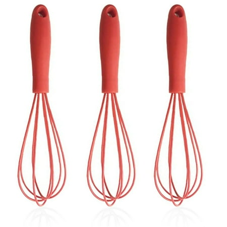 Silicone Whisk Stainless Steel Wire Whisk Set of 3 -Heat Resistant Kitchen Whisks for Non-stick Cookware Balloon Egg Beater Perfect for Blending Whisking Beating Frothing & Stirring
Silicone Whisk Stainless Steel Wire Whisk Set of 3 -Heat Resistant Kitchen Whisks for Non-stick Cookware Balloon Egg Beater Perfect for Blending Whisking Beating Frothing & Stirring