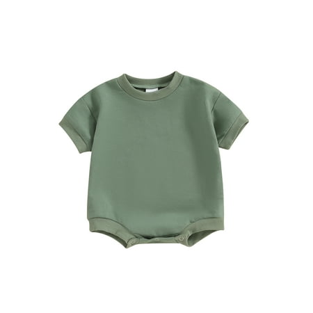 Bslissey Baby Boys Girls Short Sleeve Romper 3M 6M 9M 12M Infant Solid Color Crew Neck Loose Jumpsuit Newborn Casual T-shirt Bodysuit for Spring Summer 
Bslissey Baby Boys Girls Short Sleeve Romper 3M 6M 9M 12M Infant Solid Color Crew Neck Loose Jumpsuit Newborn Casual T-shirt Bodysuit for Spring Summer