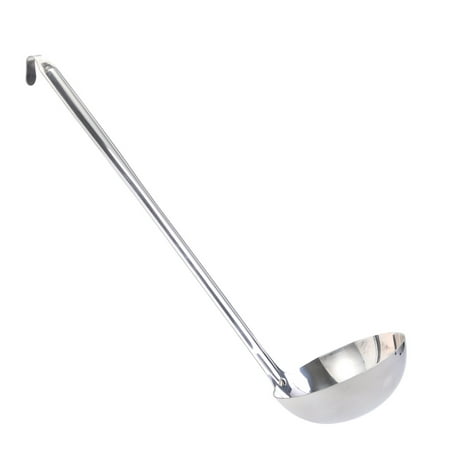 

NUOLUX Hanging Hook Design Serving Ladle Stainless Steel Long Handle Soup Spoon Kitchen Cooking Utensil (13cm)