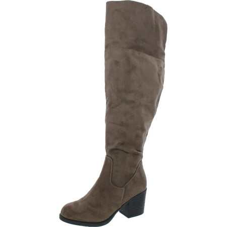Journee Collection Womens Sana Faux Suede Tall Over-The-Knee Boots