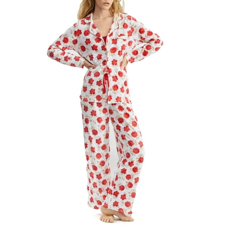 Karen Neuburger Womens Notch Collar Knit Pajama Set Style-RLK0021M