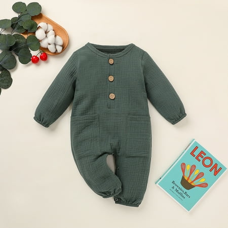 THE WILD Newborn Baby Boy Girl Linen Cotton Romper Jumpsuit with Pockets Clothes Outfits
THE WILD Newborn Baby Boy Girl Linen Cotton Romper Jumpsuit with Pockets Clothes Outfits