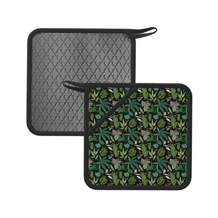 2PCS Pot Holders for Kitchen - Heat Resistant Silicone Pot Holders with Hanging Loop green plants_A Non Slip Oven Hot Pads Potholders for Decor Baking Cooking Kitchen
2PCS Pot Holders for Kitchen - Heat Resistant Silicone Pot Holders with Hanging Loop green plants_A Non Slip Oven Hot Pads Potholders for Decor Baking Cooking Kitchen