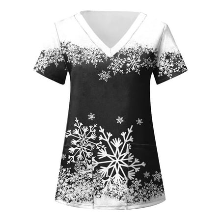Xutthjh Women Women Scrubs Top Casual Christmas Printed Short Sleeve Pocket Loose Caring Workwear Working Uniform Nurses Clothing
Xutthjh Women Women Scrubs Top Casual Christmas Printed Short Sleeve Pocket Loose Caring Workwear Working Uniform Nurses Clothing