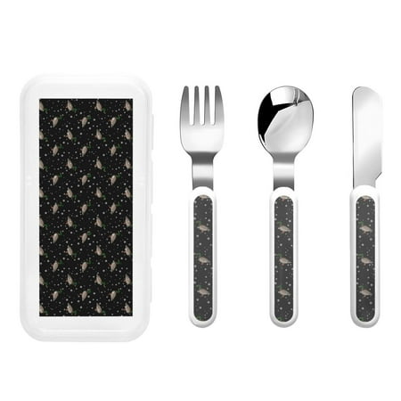 Easygdp Mallards And Snowflakes 3-Piece Flatware Set Kids Silverware Stainless Steel Toddler Kids Utensils Safe for Preschooler Children
Easygdp Mallards And Snowflakes 3-Piece Flatware Set Kids Silverware Stainless Steel Toddler Kids Utensils Safe for Preschooler Children