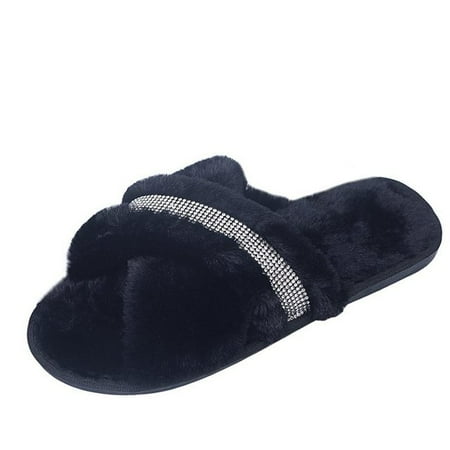 CoCopeanut Winter New Rhinestone House Women Fur Slippers Bedroom Warm Faux Fur Ladies Flat Shoes Slip-on Indoor Women Plush Slippers
CoCopeanut Winter New Rhinestone House Women Fur Slippers Bedroom Warm Faux Fur Ladies Flat Shoes Slip-on Indoor Women Plush Slippers
