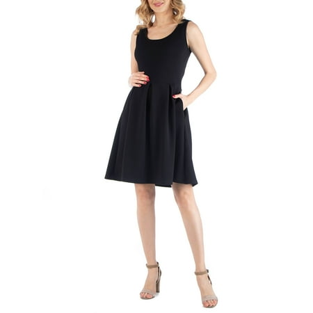 24seven Comfort Apparel Sleeveless Pleated Maternity Dress with Pockets M0116187 Made in USA
24seven Comfort Apparel Sleeveless Pleated Maternity Dress with Pockets M0116187 Made in USA