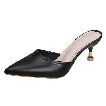 CLZOUD Women Walking Sandals Black Women Sandals Fashion Summer New Pattern Simple Solid Color Non Slip Slim Heel Pointed Toe High Heels 38
CLZOUD Women Walking Sandals Black Women Sandals Fashion Summer New Pattern Simple Solid Color Non Slip Slim Heel Pointed Toe High Heels 38