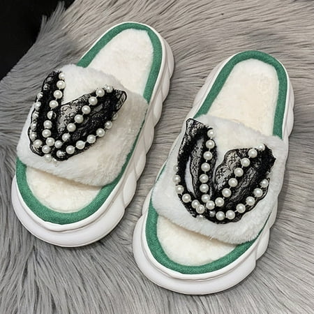 CoCopeanut 2022 Platform Height 4cm Fluffy Fur Slippers Women Winter Warm Lovely Flowers Upper Design Plush Home Slippers Women Shoes
CoCopeanut 2022 Platform Height 4cm Fluffy Fur Slippers Women Winter Warm Lovely Flowers Upper Design Plush Home Slippers Women Shoes