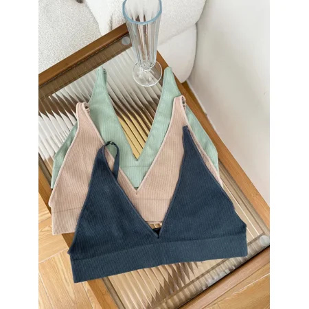 3 Pcs Women‘s Soft Solid Skin Friendly Ribbed Bra Comfortable Adjustable No Steel Ring Camisole Bra Women‘s Lingerie & Underwear
3 Pcs Women‘s Soft Solid Skin Friendly Ribbed Bra Comfortable Adjustable No Steel Ring Camisole Bra Women‘s Lingerie & Underwear