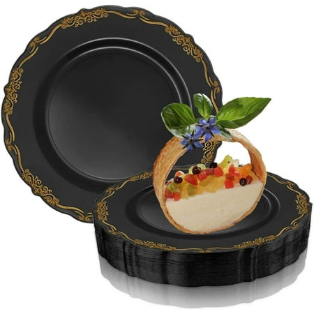 BSBM Disposable Plastic Dessert Plates 120 Pcs - 7.5 Heavy Duty Fancy Ivory Vintage Appetizer Plates - Salad Cake Plates Bulk Catering Party Supplies For Wedding Birthday Parties &a
BSBM Disposable Plastic Dessert Plates 120 Pcs - 7.5 Heavy Duty Fancy Ivory Vintage Appetizer Plates - Salad Cake Plates Bulk Catering Party Supplies For Wedding Birthday Parties &a
