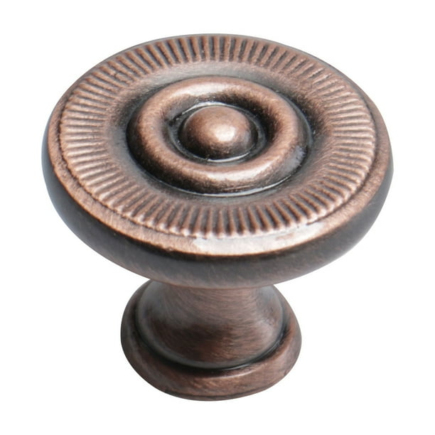 Zinc Alloy Knobs 23mm Round Wardrobe Dresser Knobs Pull Handle for Cupboard Cabinet Drawer Copper Tone