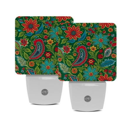 LED Night Lights Plug into Wall 2-Pack 0.5W Plug in Night Light Dusk to Dawn White Bright Nightlight for Bedroom Bathroom Hallway Kitchen Paisley Vintage Autumn Flowers 
LED Night Lights Plug into Wall 2-Pack 0.5W Plug in Night Light Dusk to Dawn White Bright Nightlight for Bedroom Bathroom Hallway Kitchen Paisley Vintage Autumn Flowers